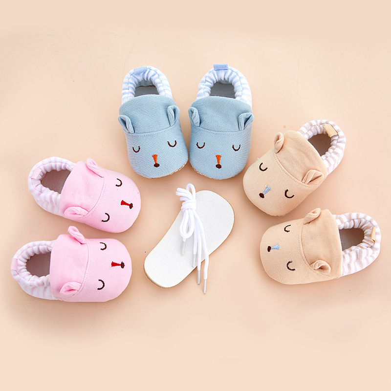 Spring and Autumn baby shoes for girls, baby walking shoes for newborns, soft-soled anti-slip cloth shoes for 0-6-12 months, cute and never fall off Specification image