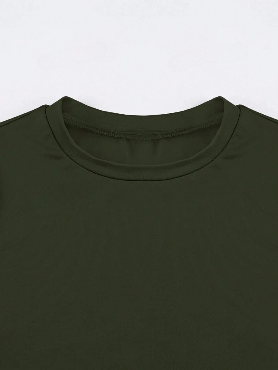 2026 amazon temu hiyin estilo europeo y americano explosión color sólido cuello redondo básico manga corta estilo corto camiseta transfronteriza comercio exterior mujeres pic 26