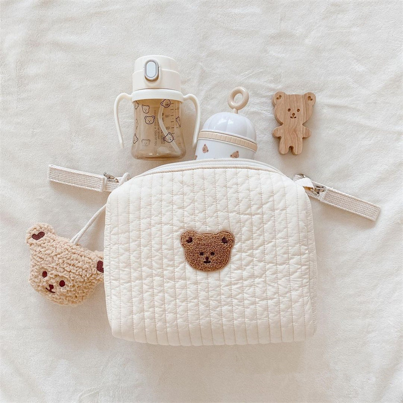 South Korea Dotto Stroller Hanging Bag Multi-Functional Bear Mummy Bag Baby Walking Baby Artifact Accessories Storage Bag Specification drawing