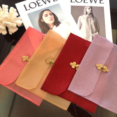 Spot Manufacturers Cloud Three Yarn Scarf Scarf Pan Buckle Yarn Bag Cheongsam Storage Bag Dust-Proof Organza Envelope Bag