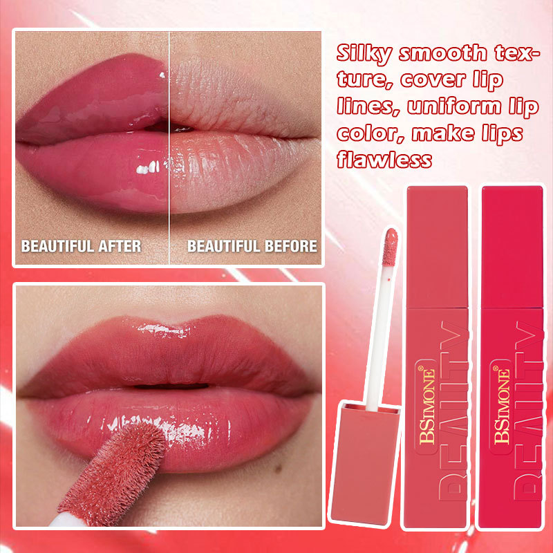 跨境专供纯欲润泽显白唇釉欧美爆款水光镜面滋润易上色口红唇釉女详情6