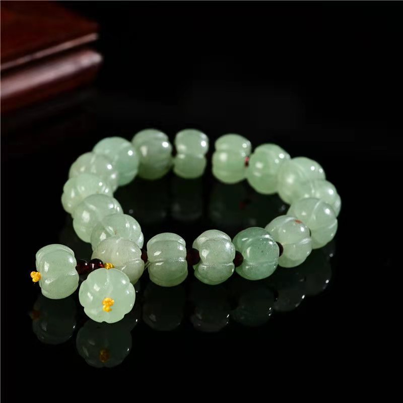 Manufacturers Wholesale Xinjiang Gobi Gold Silk Jade Bracelet Pumpkin Color Jade Bracelet Jade Jade Jade Supplies Application Scenario