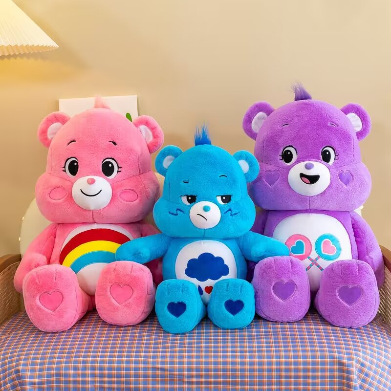 抖音同款彩虹熊公仔抱枕外贸毛绒玩具跨境玩偶carebears 厂家批发图