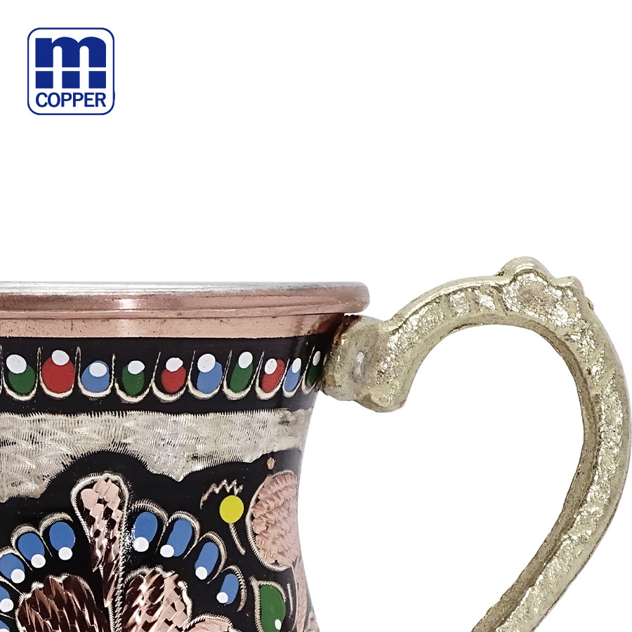 m®土耳其传统纯铜水杯 家用马克杯子经典款茶壶茶杯咖啡杯详情图2