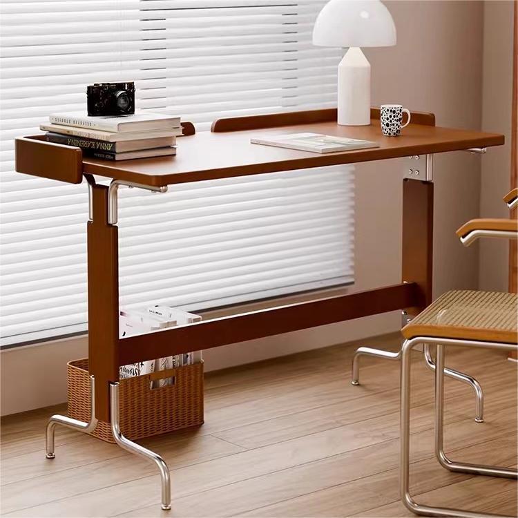 Vintage desk, retro small-sized office desk, study writing desk, Nordic simple home computer desk, study desk full figure
