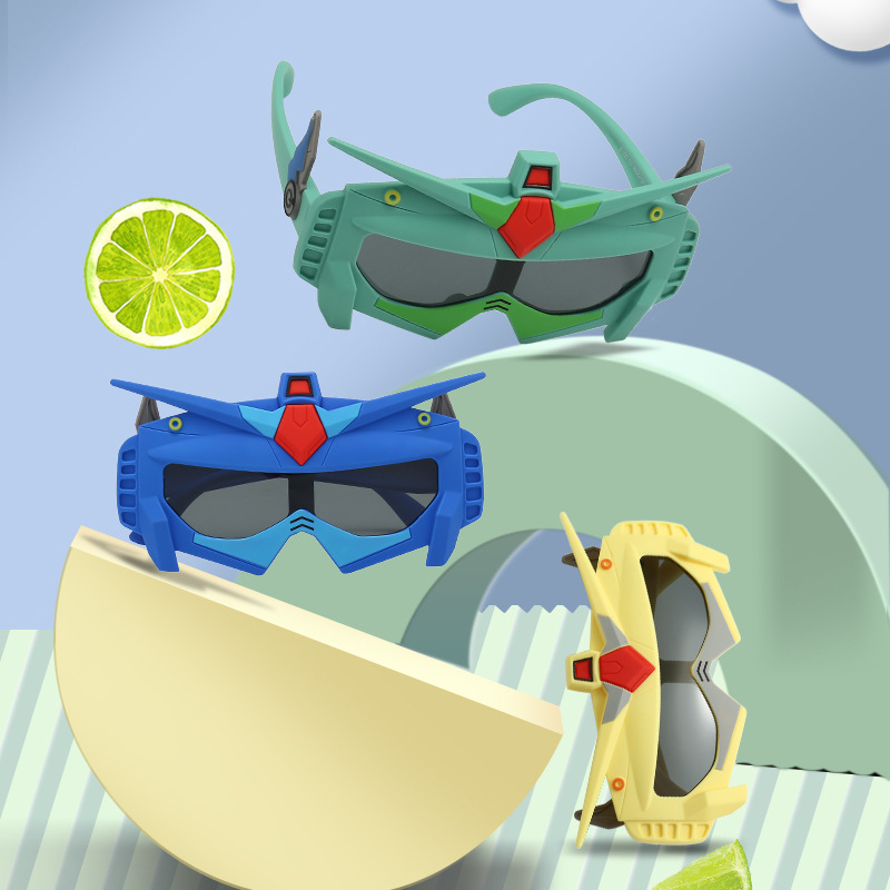 2024 Children's Sunglasses Cute Cartoon Shape Polarizing Mirror For Youth Student Sunglasses Sunshade Mirror 8153 details Picture