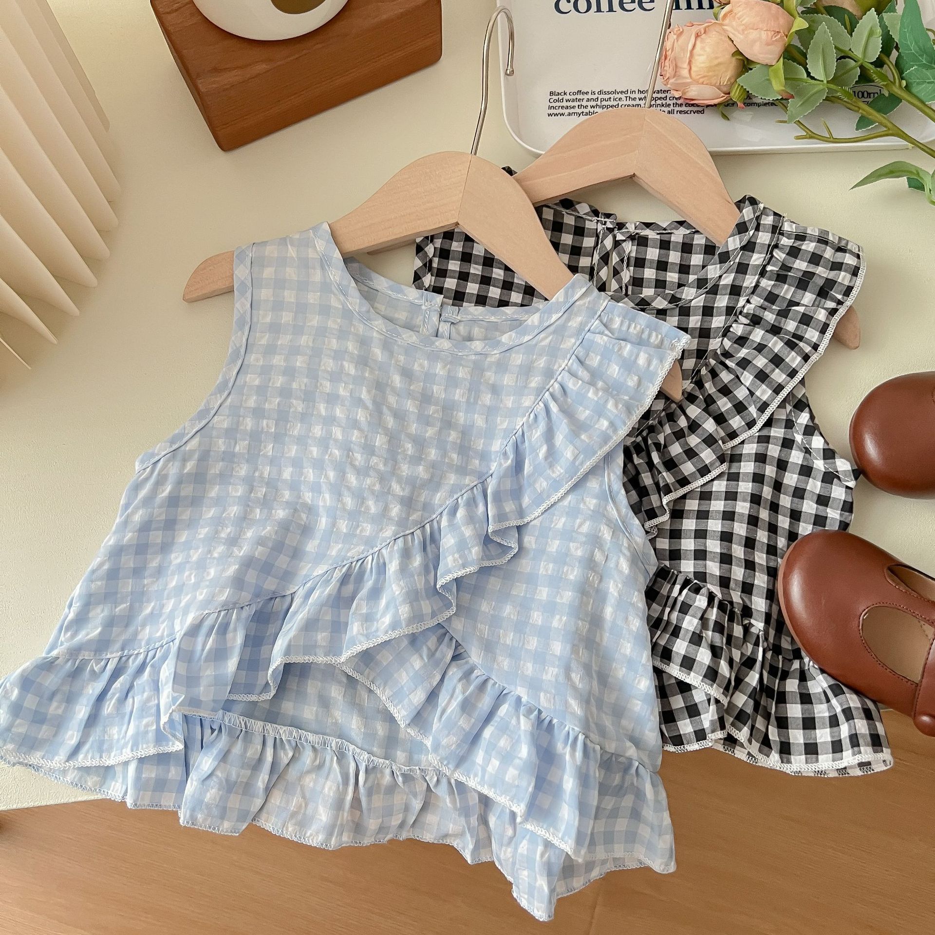 Girls' Set 2024 Summer New Spring Collection for baby Girls, Korean style Princess Little Kids, fashionable and stylish two-piece children's clothing set Specification image