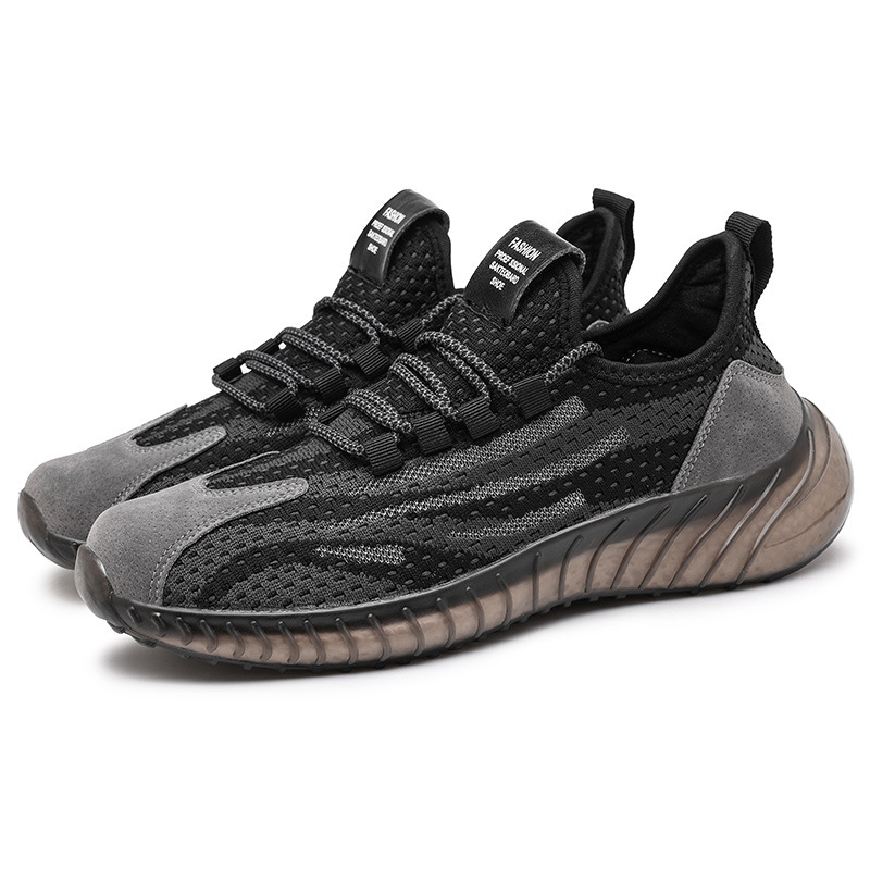 Flying Woven Sports Men's Shoes Summer Breathable Casual Shoes Trend Mesh Coconut Popcorn Shoes Men's Running Shoes Item Picture