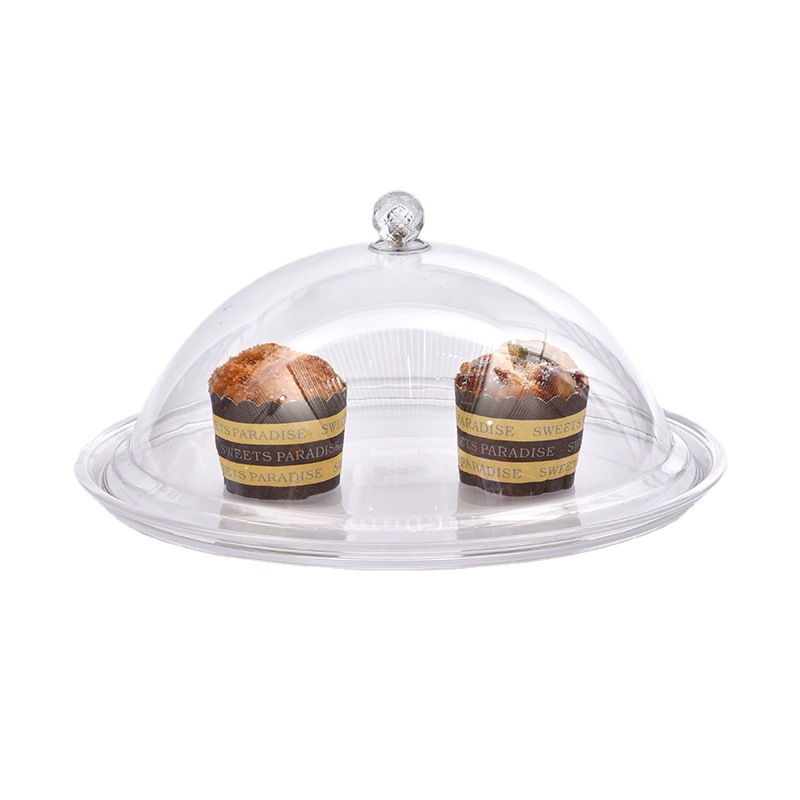 Plastic Dessert Plate With Lid Supermarket Promotional Tasting Plate Fruit Plate Wholesale Acrylic Cake Tasting Display Plate Item Picture