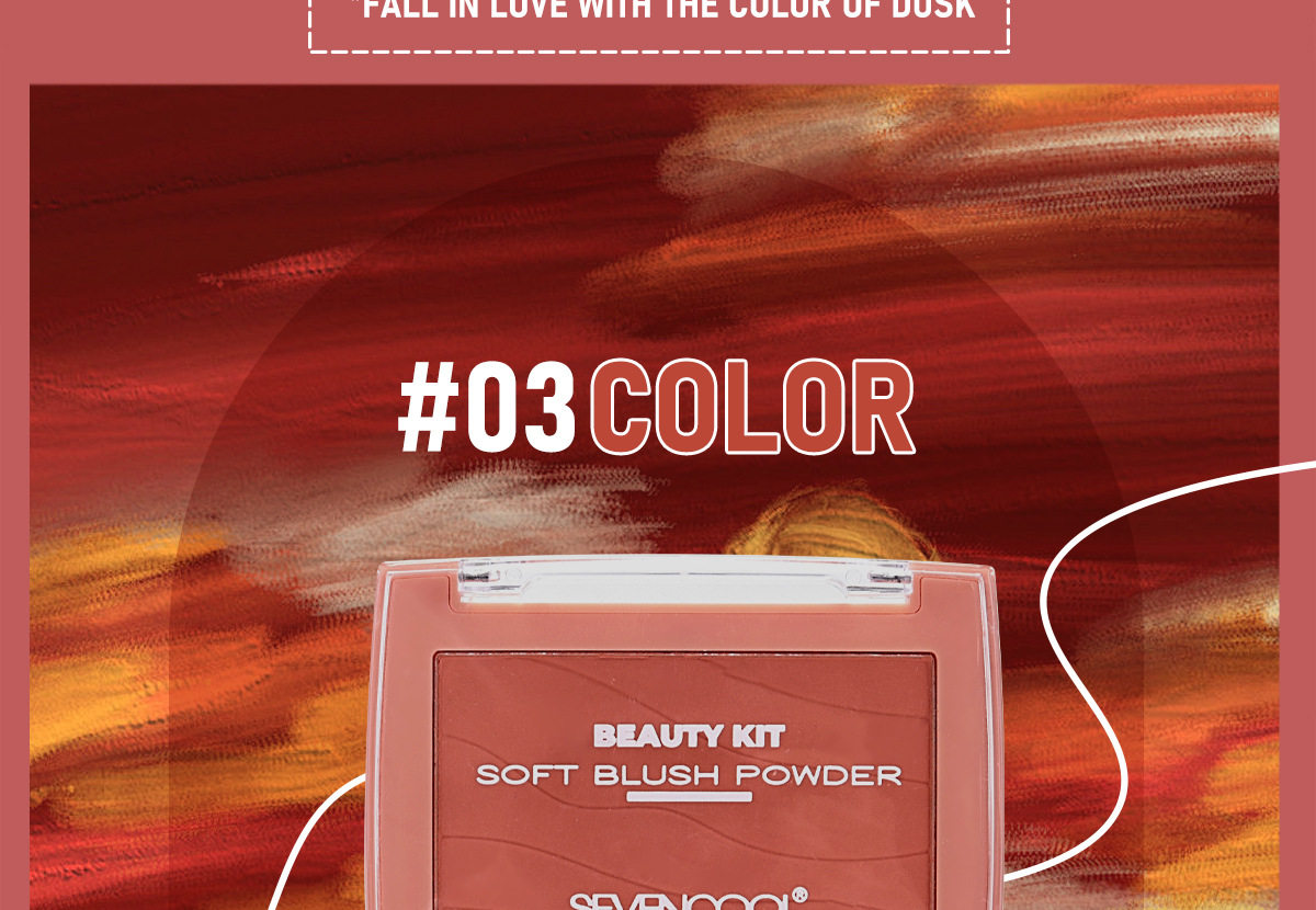 SEVENCOOL Blush matte, long-lasting whitening, easy to apply, blush cosmetics, makeup, nude series, single color blush pic 14