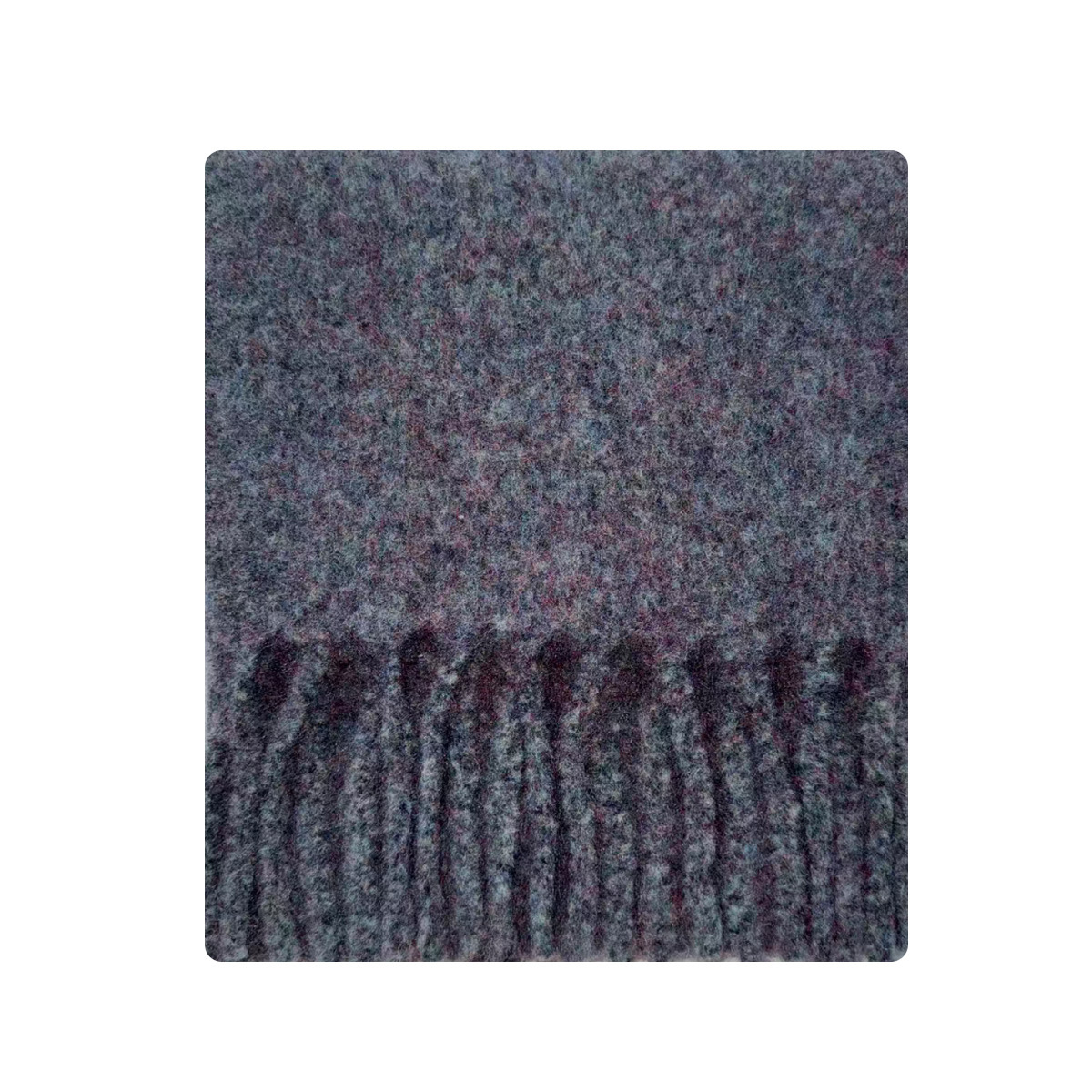 Homemade wool blended color silk interlaced flower mixed color scarf for women's winter thickened Korean-style atmosphere soft and solid color scarf Item Picture