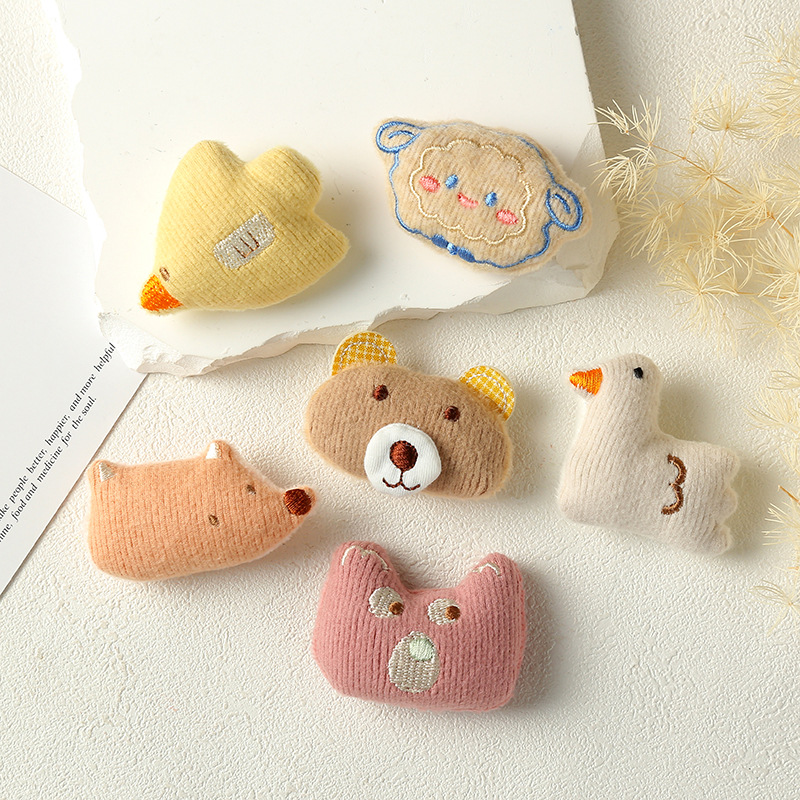 卡通动物玩偶毛绒配件DIY公仔小包包钥匙配饰挂件半成品辅料配件