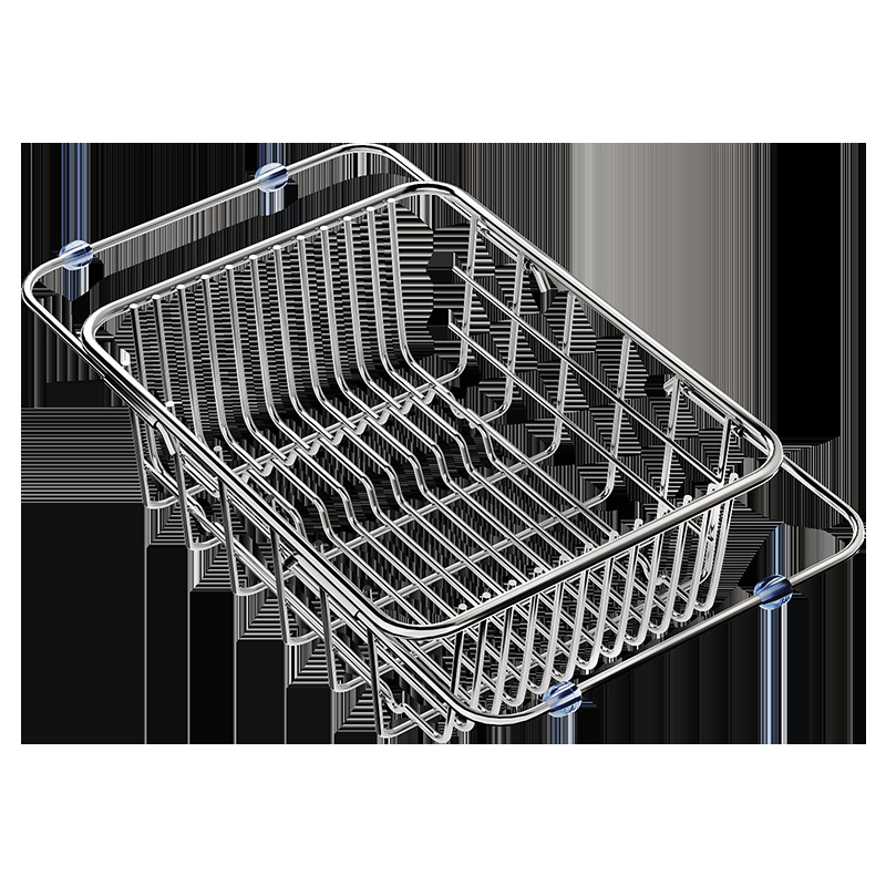Sink Drain Basket Stainless Steel Sink Wash Basin Retractable Kitchen Storage Rack Dish Storage Rack Kitchen Supplies Item Picture