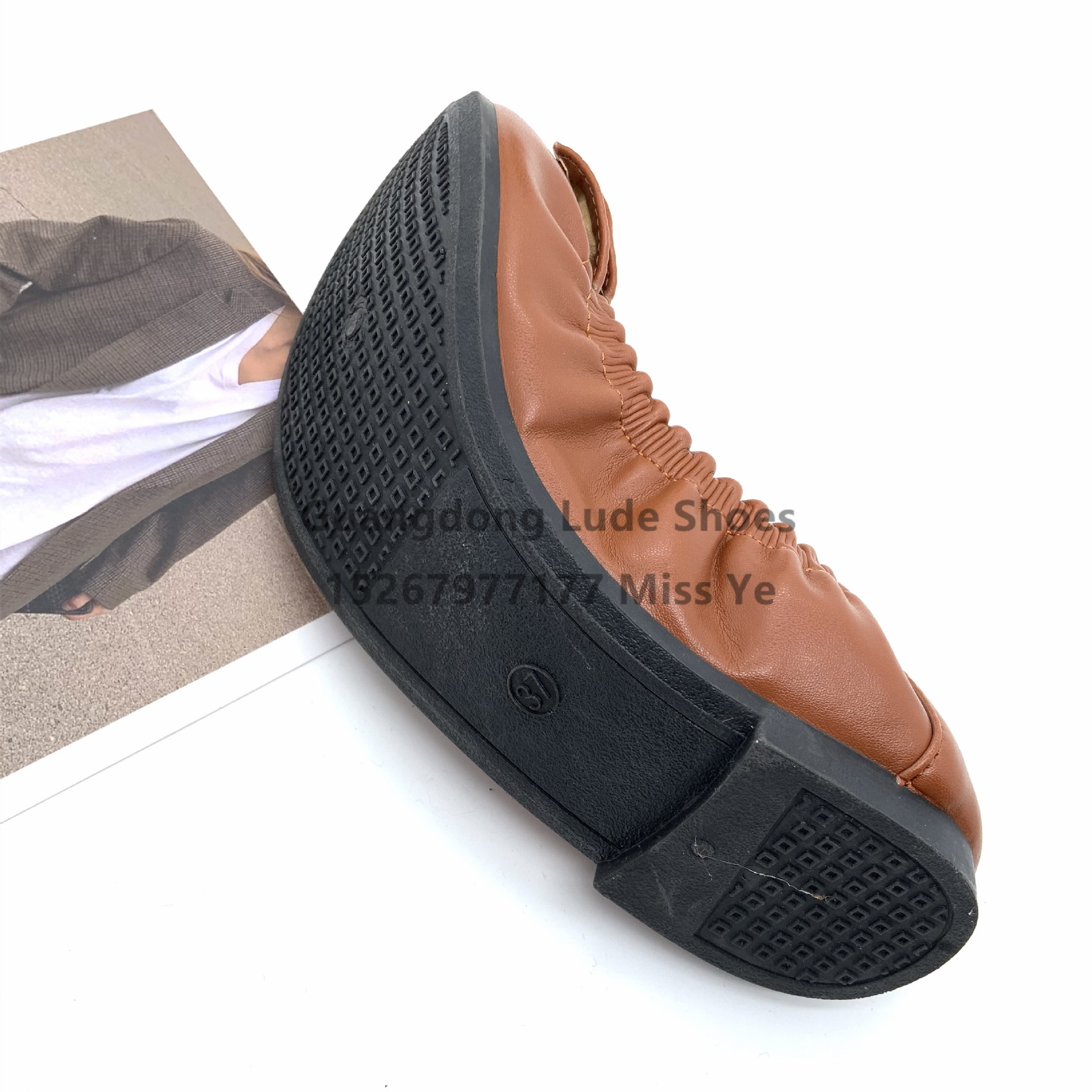 New Women's Single Shoes Flat Fold Round Head Guangzhou Women's Shoes All Comfortable Fashion Bow Casual Single Shoes Women Application Scenario