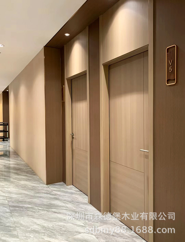 Wooden doors, bedroom doors, solid wood composite doors, door sets, household room doors, soundproof and paint-free office interior doors, factory pic 99