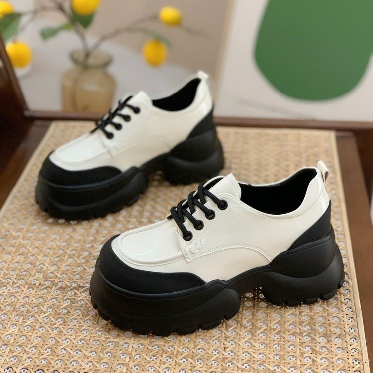 【 Ushilai 】 British-style French thick-soled single shoes for women's 2023 autumn new fashion and versatile Marie Jane shoes details Picture
