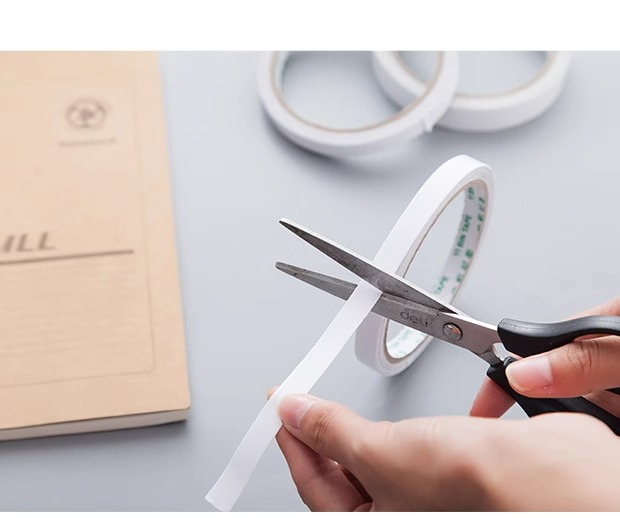 双面胶白色纸胶带强力不留痕小胶纸文具胶带胶带纸可手撕粘胶批发详情5