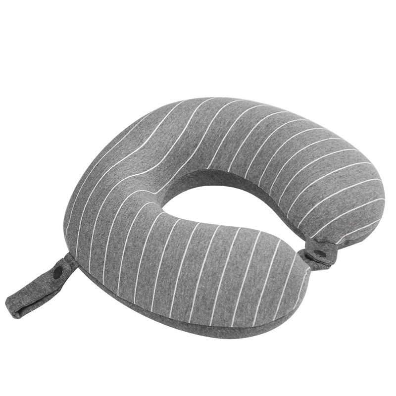 Rayas de sudor de tela espuma de memoria u almohada al aire libre viaje cuello protector almohada oficina siesta almohada puede imprimir el logotipo Item Picture