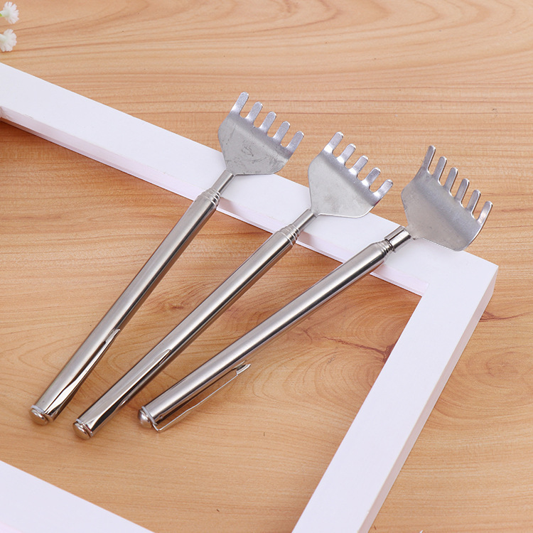 Manufacturer's 5-section itch-scratching pen type stainless steel retractable, no need to ask for help, elderly joy itch-scratching scraper