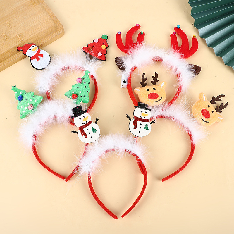 Cross-border led light strip, lamp head buckle, spring headband, children's Christmas decoration headband, party decoration products Specification image