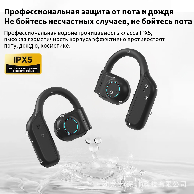 跨境新款OWS挂耳式无线蓝牙耳机ENC双麦降噪长续航运动开放式耳机图