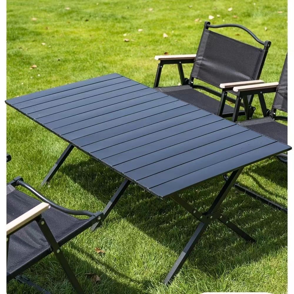 Outdoor Camping Folding Table Barbecue Picnic Table Factory Leisure Fishing Portable Ultra-Light Carbon Steel Field Dining Omelette Table Folding Table details Picture