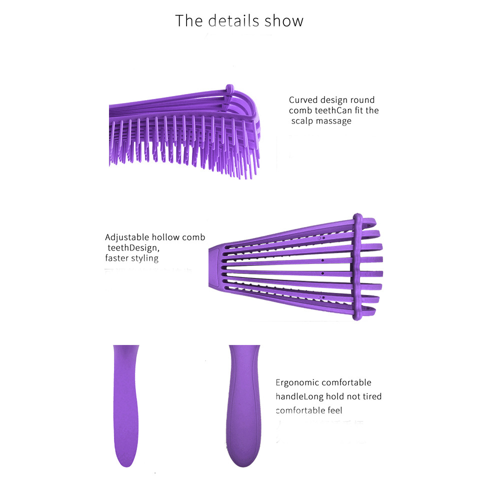 Amazon Octopus comb, hair straightening comb, massage comb, Octopus comb, hair care comb in stock Specification image