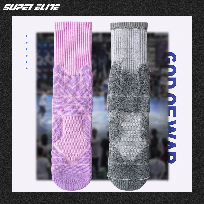 袜子地摊跨境袜男女速卖通亚马逊跨境电商sport socks 专业篮球袜子批发厂家直售跨境袜