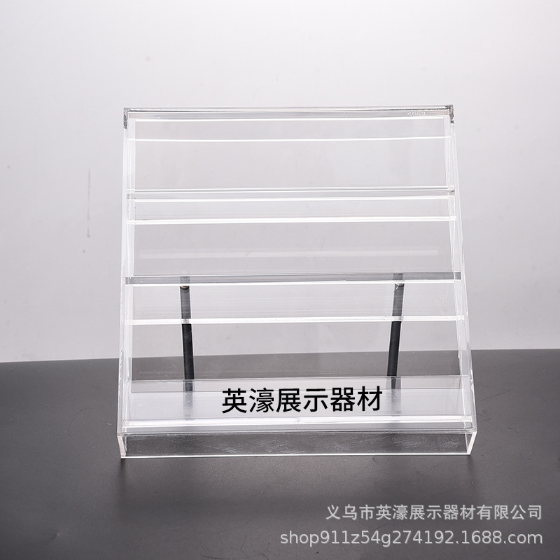 Creative Tilt Perfume Lipstick Display Stand Transparent Acrylic Countertop Trapezoidal Display Storage Rack Manufacturers Wholesale details Picture