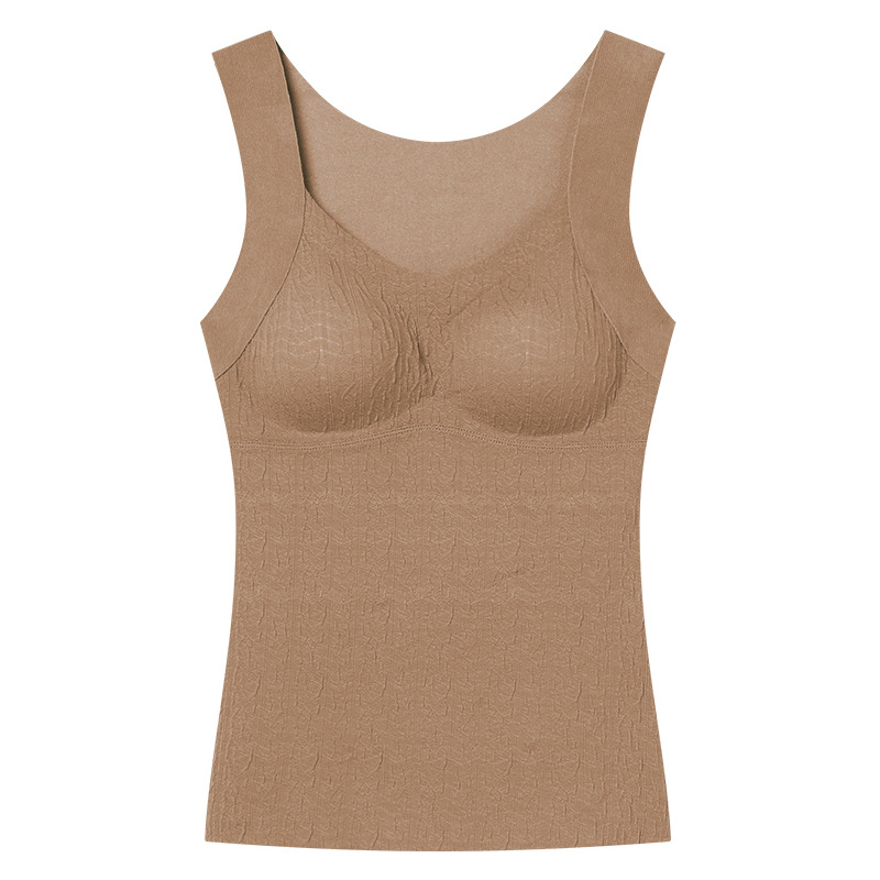 Buxoba New Thermal Vest Cashmere Silk Nourishes And Emollients Fashion Slimming All-In-One Base Vest Item Picture