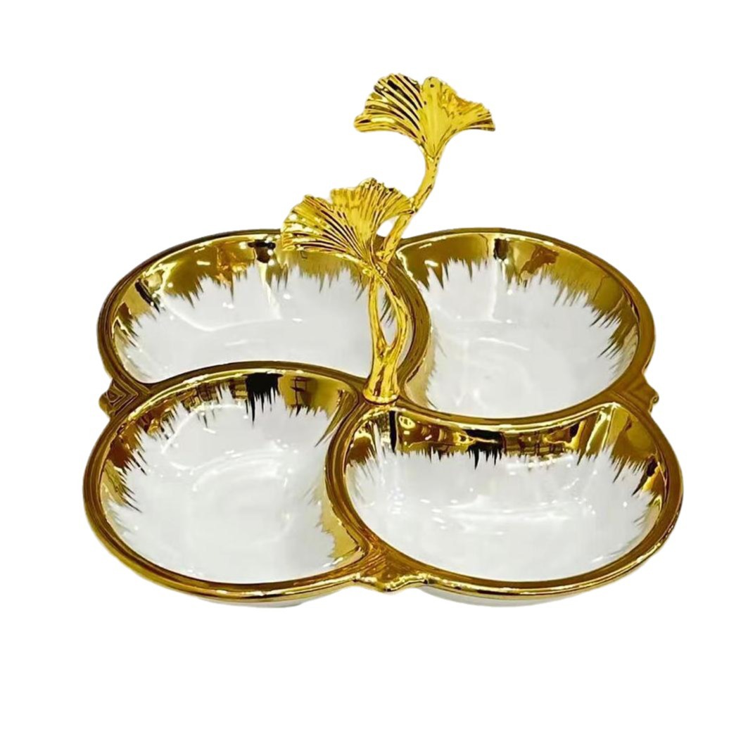 糖果创意/分格盘点心/干果盘客厅/茶几4聚会/酒店零食/瓜子水果拼盘白底实物图