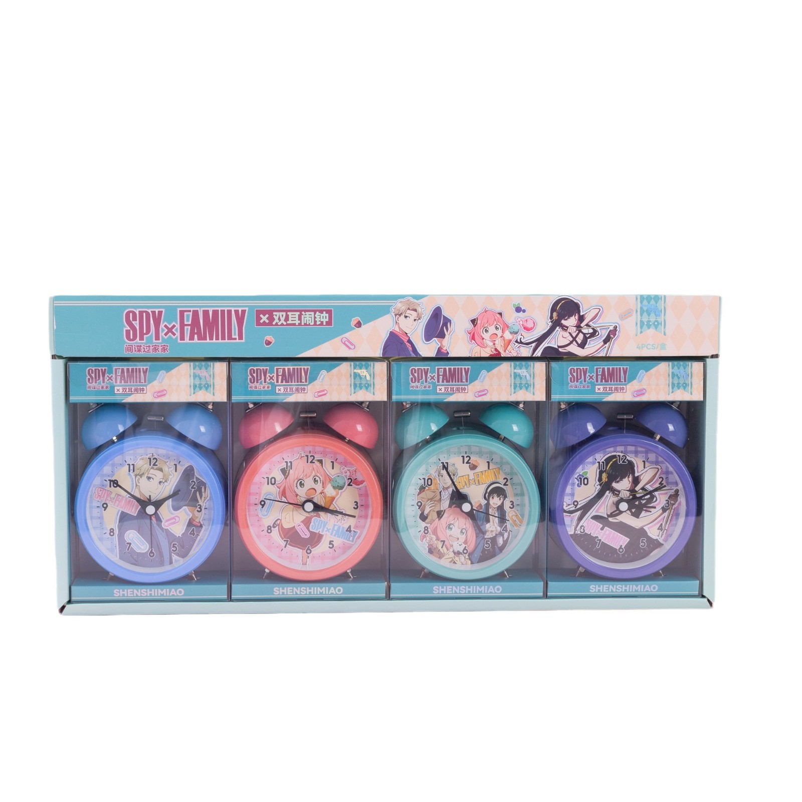 Super Loud Anime Bell Alarm Clock, Bedroom Night Light, House Play, Jiandie Clock Ornament, Creative Gift, Student Item Picture