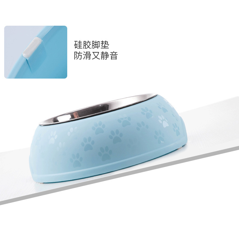 Pet bowl Durable drop resistant stainless steel Pet dog bowl Knock over large capacity cat food bowl Pet stainless steel bowl Specification drawing