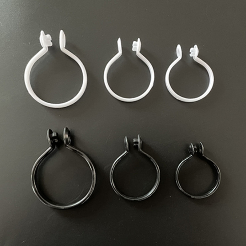 窗帘环挂环塑料开口环窗帘扣吊环加厚静音窗帘杆环活扣环厂家直销