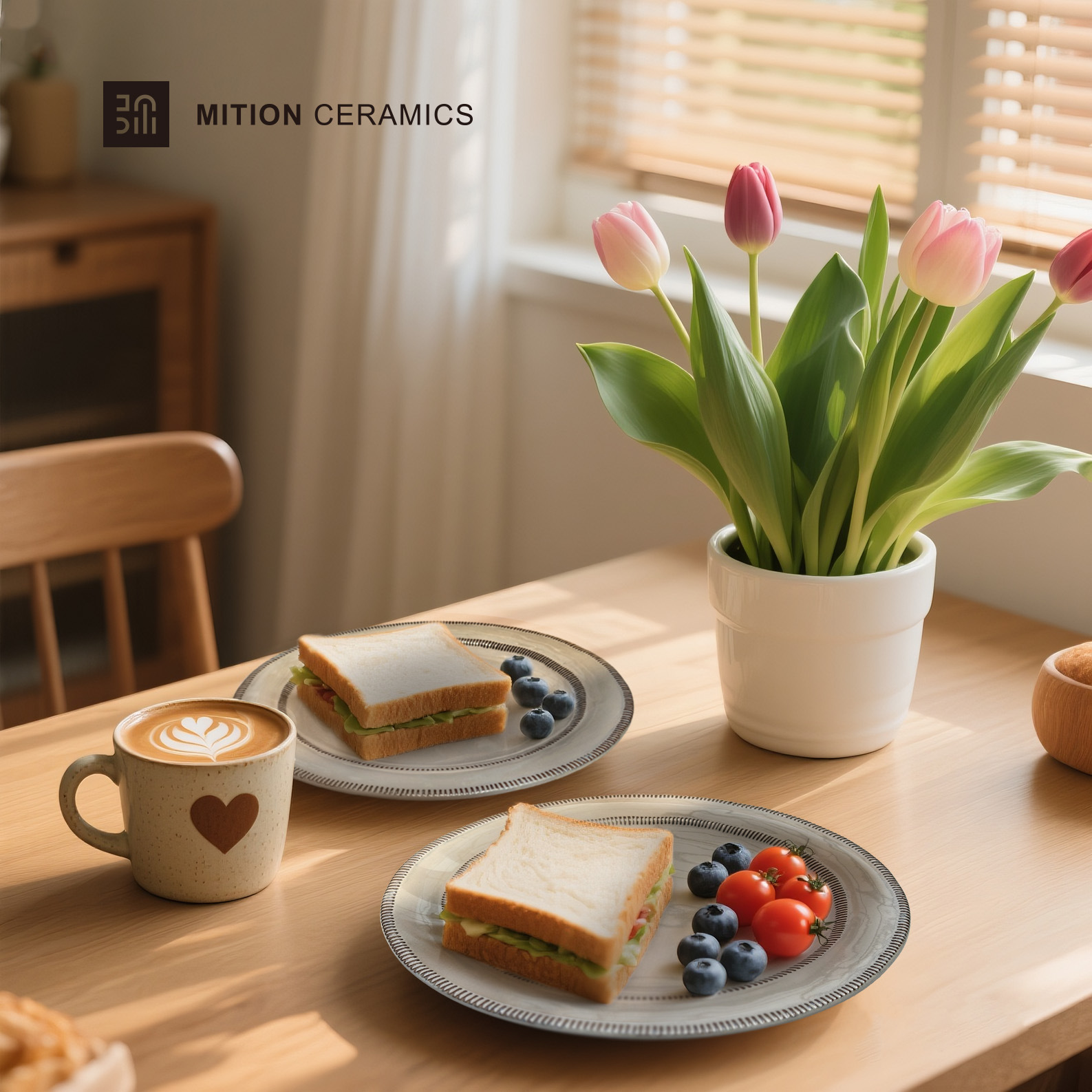 American-style underglaze ceramic plates with a sense of luxury, Japanese-style simplicity, household vegetable plates, fruit plates, Western dining plates, and export tableware details Picture