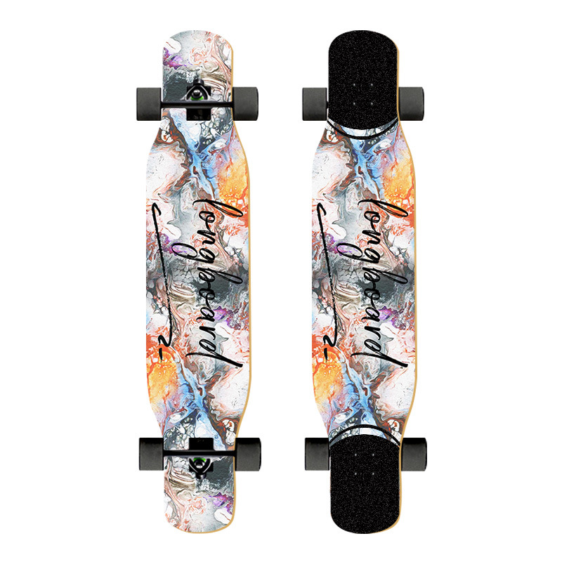 Distribution Dream Hollow Longboard Skateboarding Beginner Boys & Girls Children Adult Brush Street Walking Dc Flat Flower Quadrille Edition Specification drawing