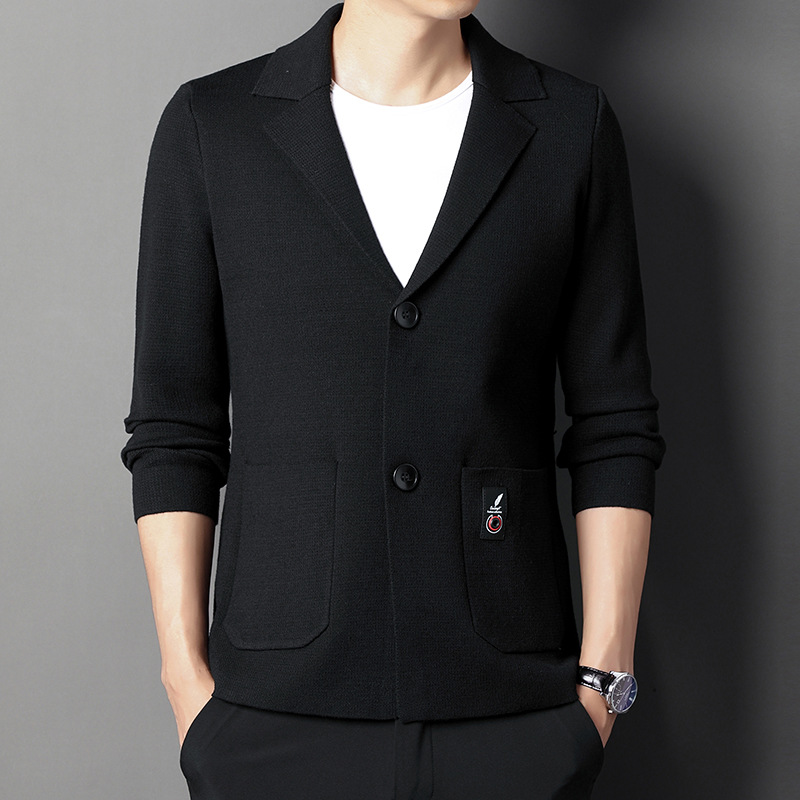 New men's tops for Spring and Autumn 2023: Casual knitted cardigans, fitted long-sleeved sweaters, trendy coats, and sweaters for men details Picture