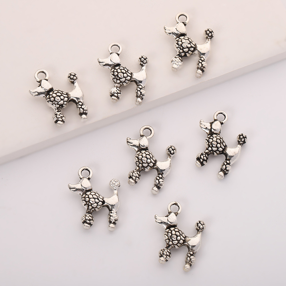 diy retro alloy animal-style pendants, ancient silver alloy bracelets, necklaces, earrings, materials, jewelry accessories wholesale Specification image