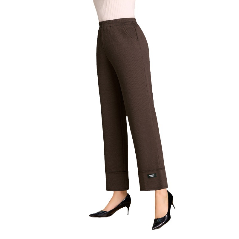 Middle-Aged And Elderly Women's Spring And Autumn New Pants Fashion Ladies Casual Pants Elastic Waist Middle-Aged Loose Mother Pants Item Picture