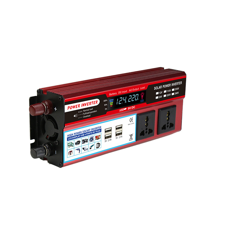 1500w inverter multi-functional power converter for vehicles with 4USB fast charging. Vehicle inverter Item Picture