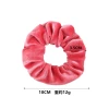 Cross-border Korean velvet 12-color invisible zipper large intestine hair band, European and American velvet simple and retro solid color hair tie accessory Specification image
