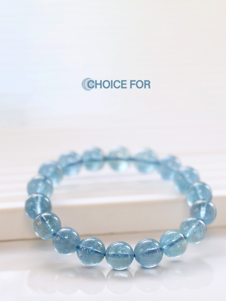 CHOICEFOR Crystal Selection Lingmeng Old Mine Hall-grade Devil Starlight Aquamarine Crystal Bracelet, Bracelet, Accessory, Loose Bead Gift pic 3