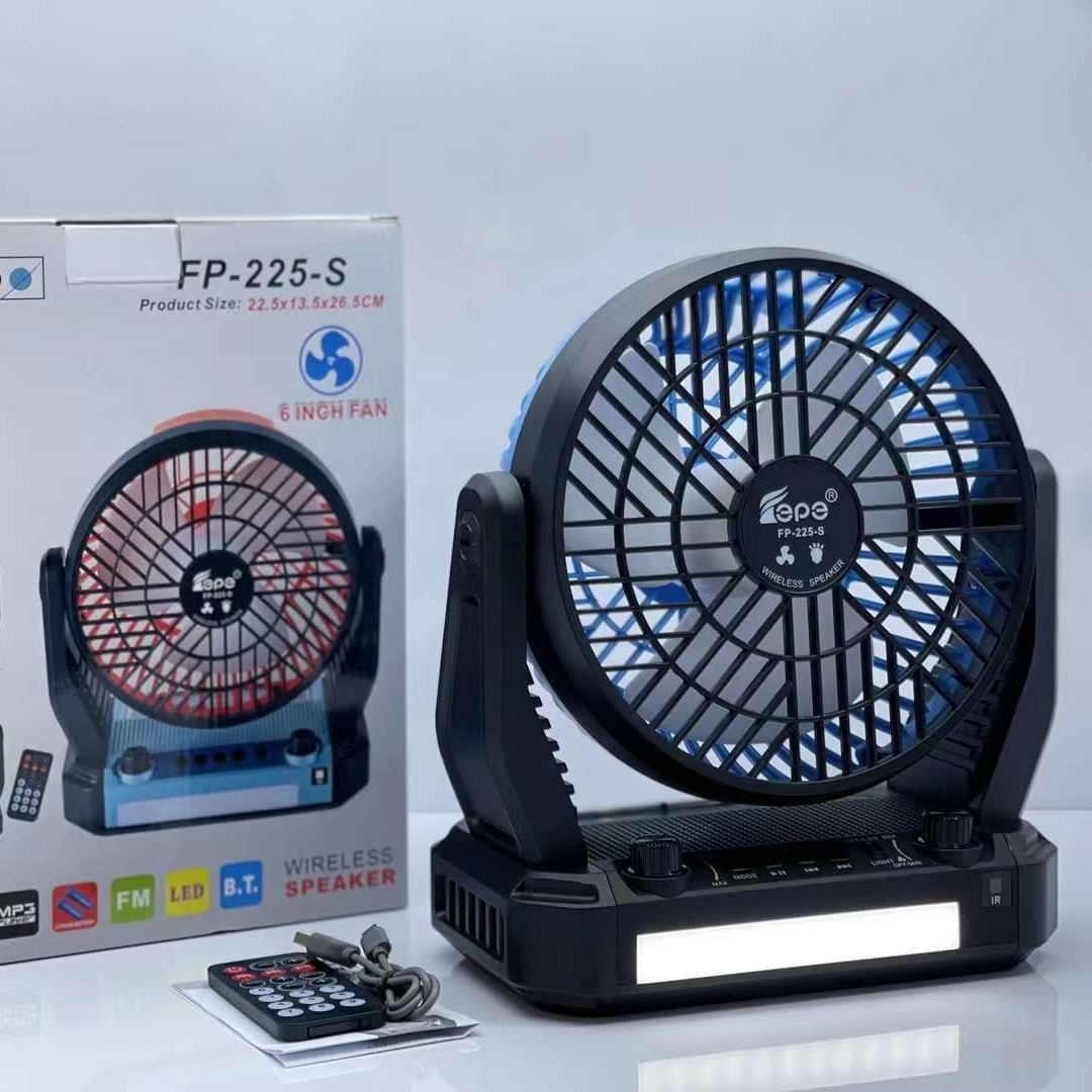 Solar fan speakers are selling well in Africa for export. Bluetooth radio and lighting large speakers and Bluetooth audio equipment details Picture