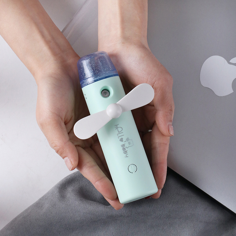 New handheld automatic spray fan, usb mini beauty humidifier, water replenishment device, strong wind force, student dormitory details Picture