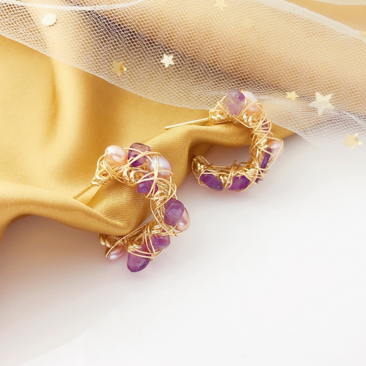 مسامير اللؤلؤة الارجوانية الارجوانية ذات اللؤلؤ الارجواني details Picture