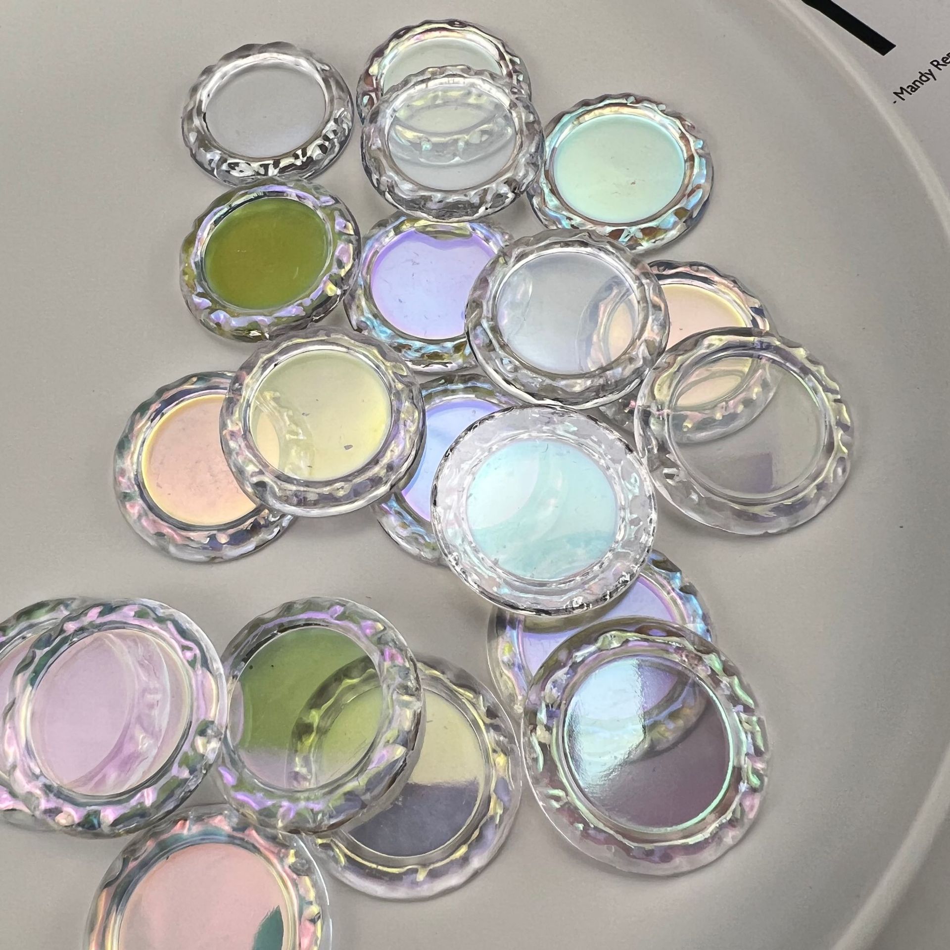 Acrylic Transparent Built-In Patch Circular Diy Phone Case Accessories Hairpin Phone Case Gooka Material