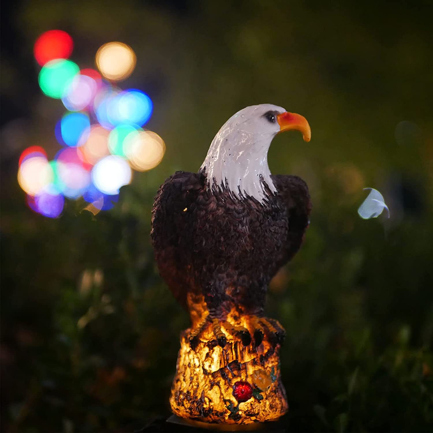 Solar-powered outdoor rainproof luminous simulation animal lights, villa courtyard farm decorative atmosphere lights, LED lawn lights details Picture