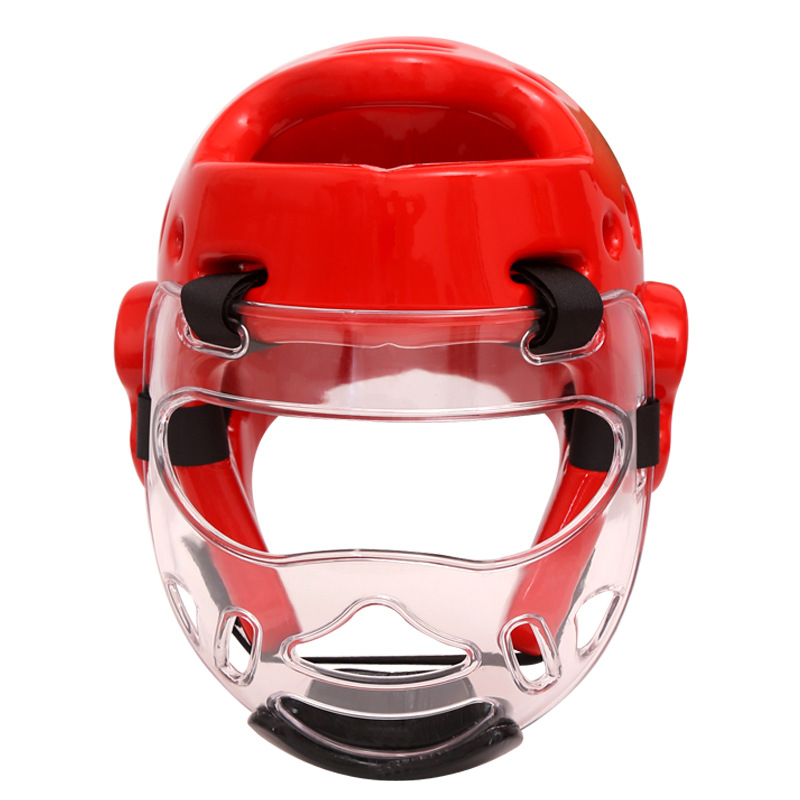 Karate Sanda Training Protective Gear Taekwondo Head Protective Gear Boxing Protective Gear Sporting Goods Protective Hat Mask Helmet Item Picture