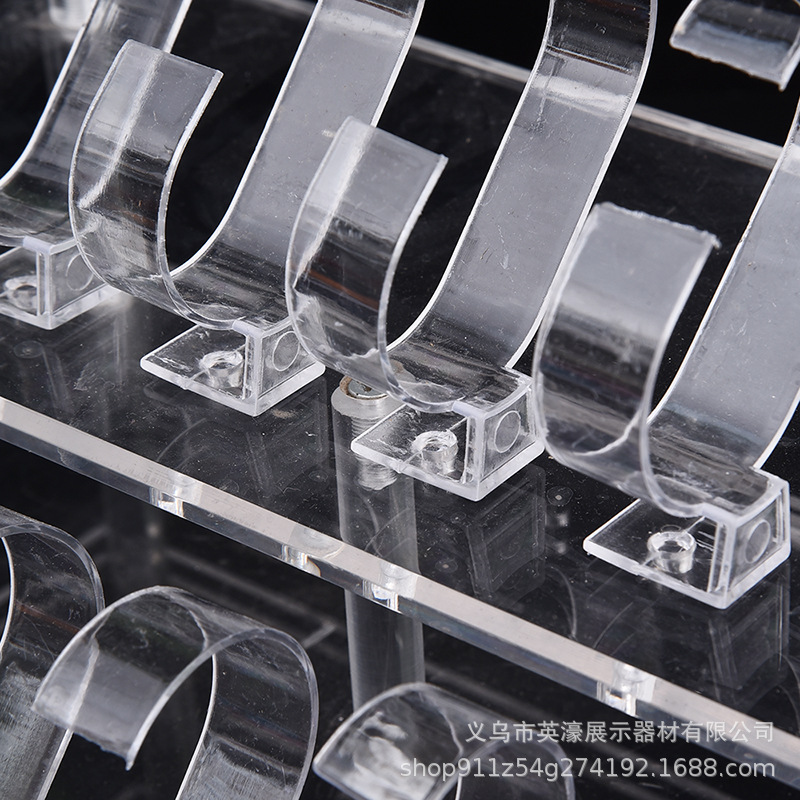 Acrylic Watch Display Stand Transparent Three Layer Table Support Manufacturers Direct Sales Strong Elastic Ring Jewelry Jewelry Storage Stand Specification drawing