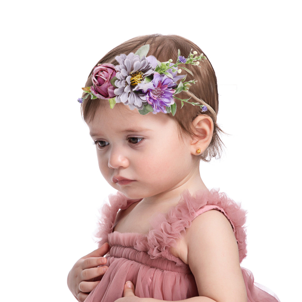 Amazon's best-selling children's headbands, baby photo hair accessories, fashionable children's headbands, and simulated flower baby headbands Specification drawing
